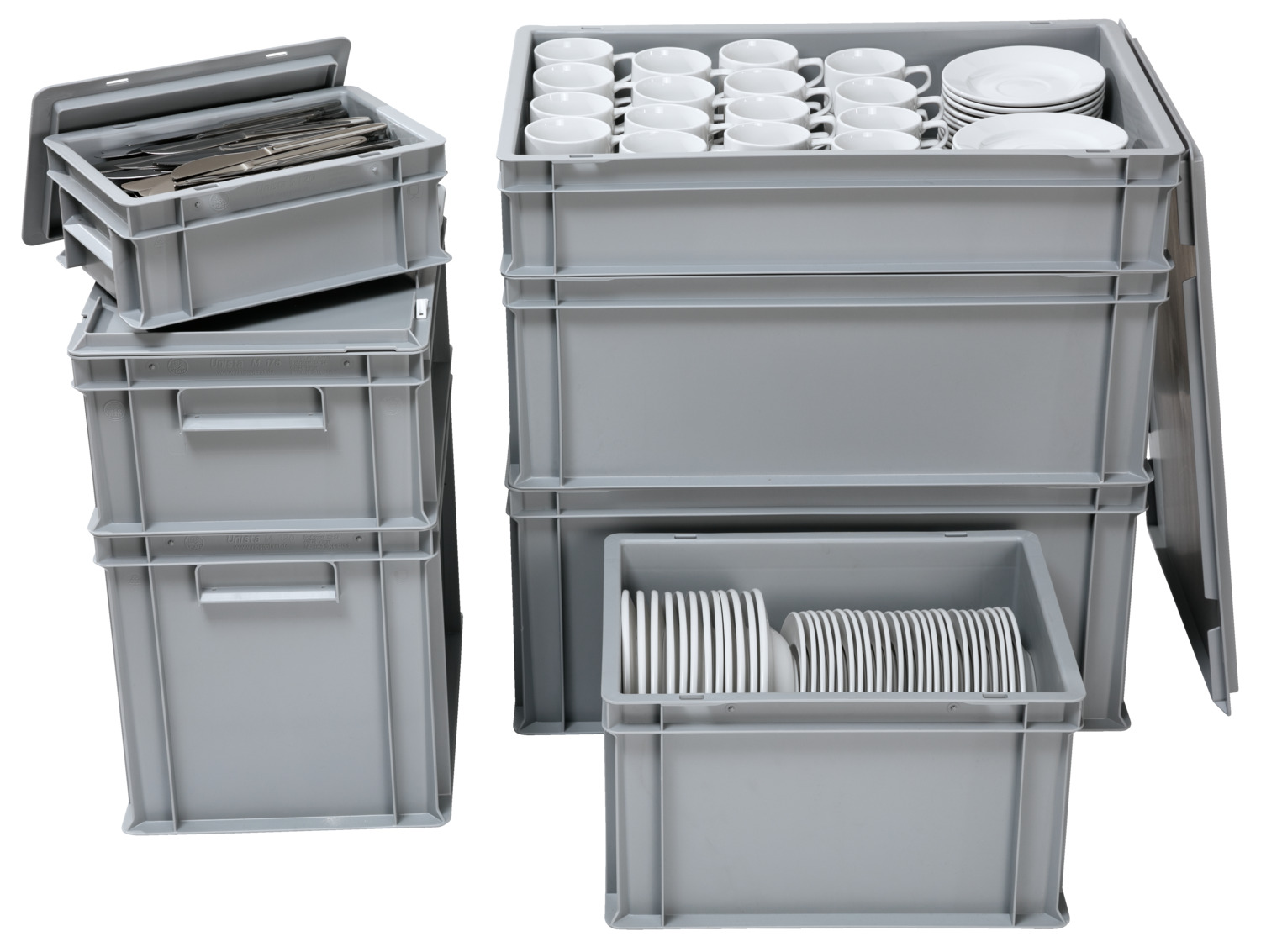 Stacking container system universal box - Restatrade