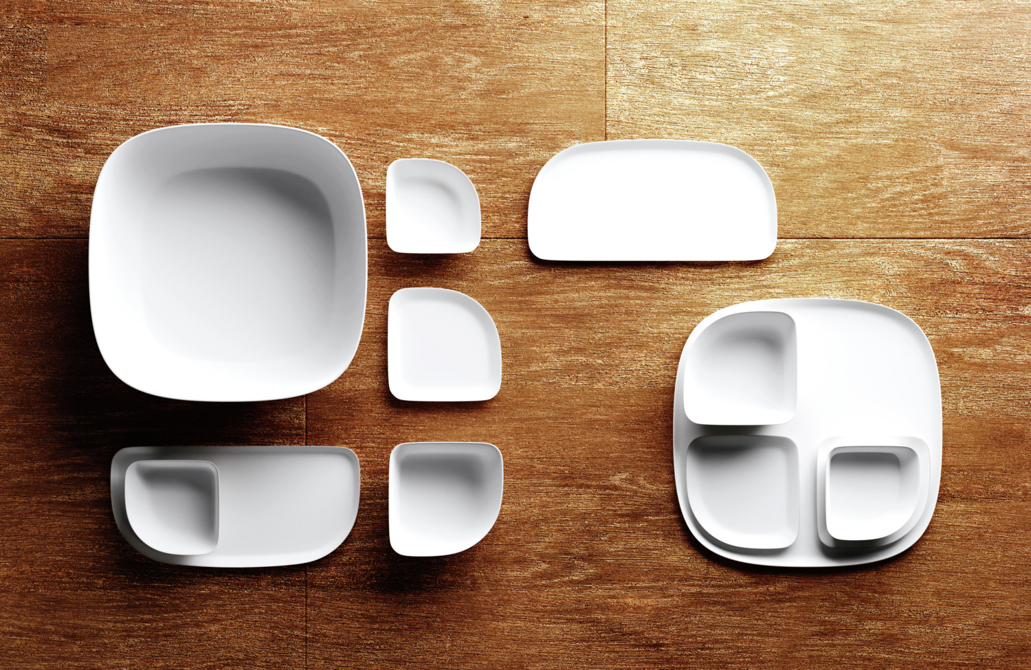 Sample set sugar cane tableware Belle Vie disposable - Restatrade